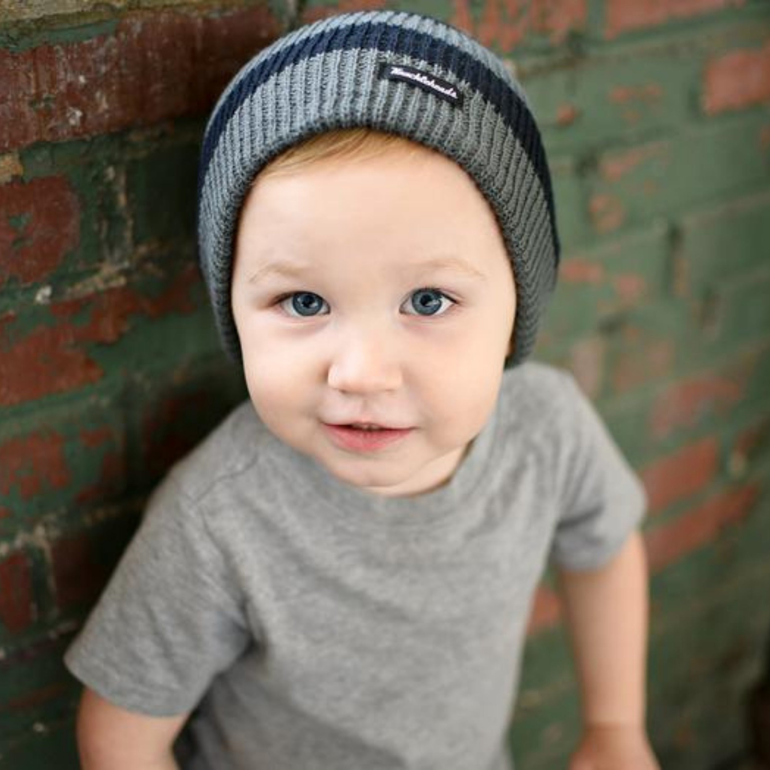 Knuckleheads Black & Grey Stripes Slouchy Beanie 1 to 8 Years – Knuckleheads