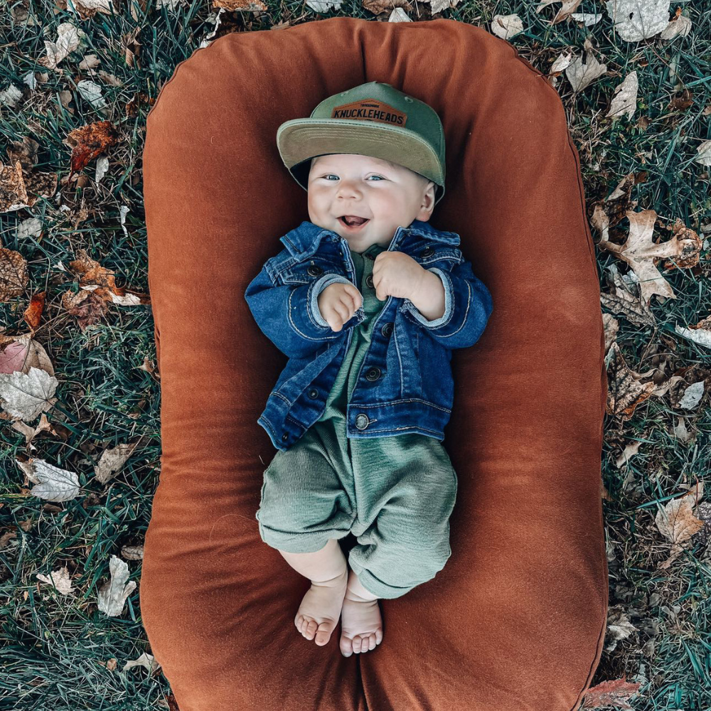 Image of Green Kids Trucker Hat with Knuckleheads Patch: A vibrant and stylish accessory designed for kids. In a lively green hue, it showcases a striking Knuckleheads patch on the front. Elevate your child's style with this fashionable hat, perfect for adding a pop of color to their outfits. Crafted with care, this green kids trucker hat with the Knuckleheads patch is a must-have addition to their wardrobe, suitable for various occasions and everyday wear.