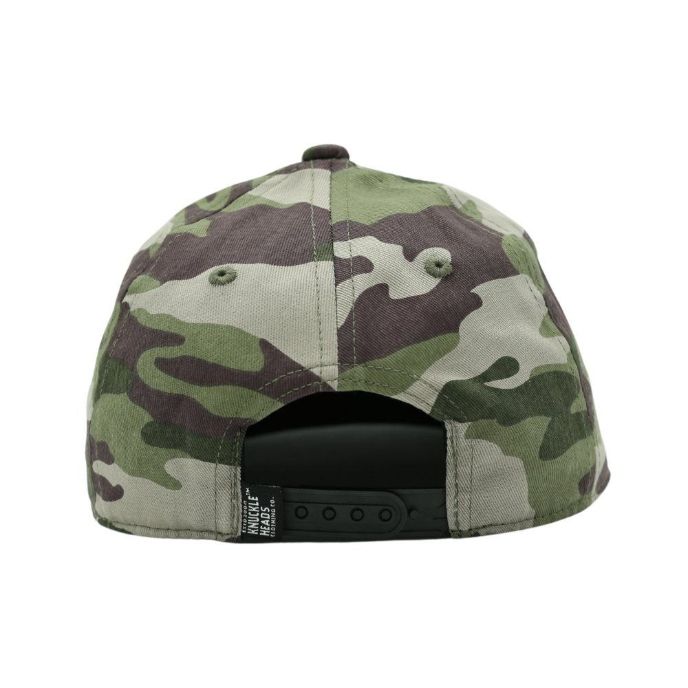 back view of summer hat infant bubba camouflage hat for baby infant and toddler