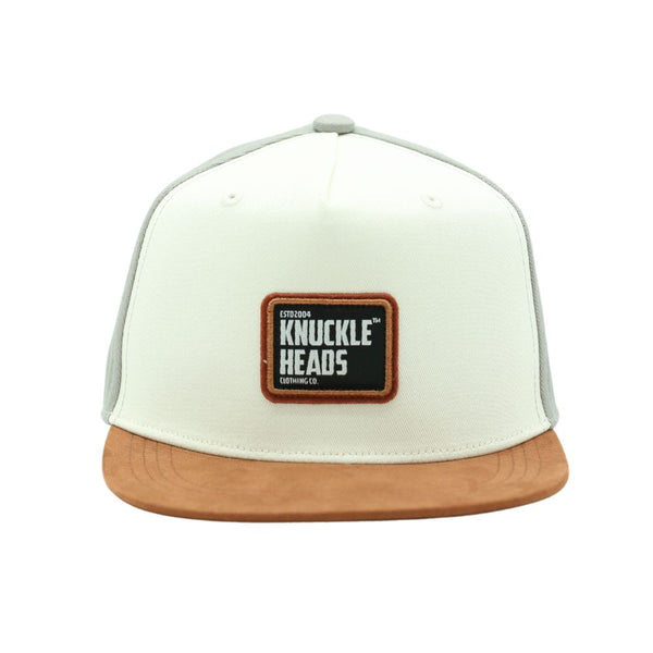 Stoked Snapback: A stylish and comfortable 100% cotton hat for infants and toddlers. Features a medium profile, structured 5-panel crown, flat bill, and adjustable snapback closure for a perfect fit as your little one grows. Bold Knuckleheads patch adds a cool touch.