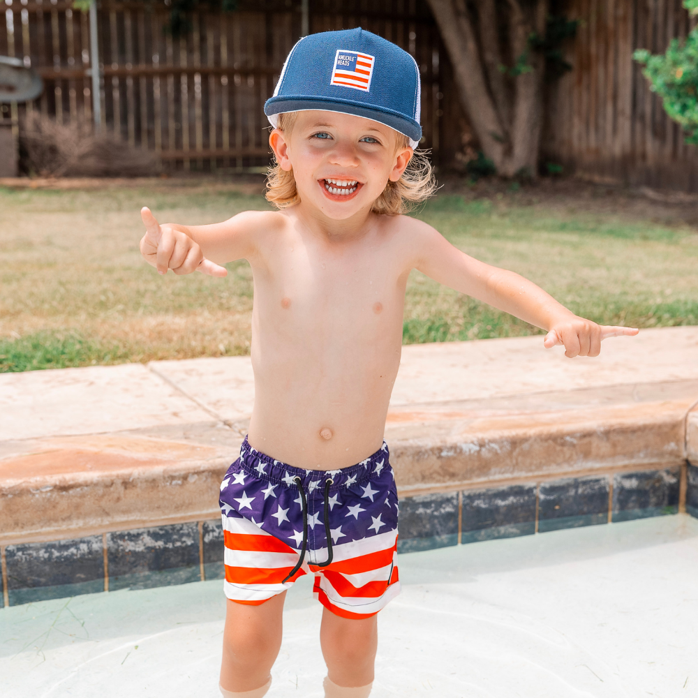 Discover the 'USA Flag Swimmies' for kids, a fantastic blend of style and patriotism! With a sleek design inspired by the American flag, these swim floaties offer a secure fit for worry-free water play. Watch your child exude confidence and enjoy their time in the pool or at the beach, proudly showcasing their love for the country. The 'USA Flag Swimmies' are the perfect companions for a summer filled with memorable and safe aquatic adventures.