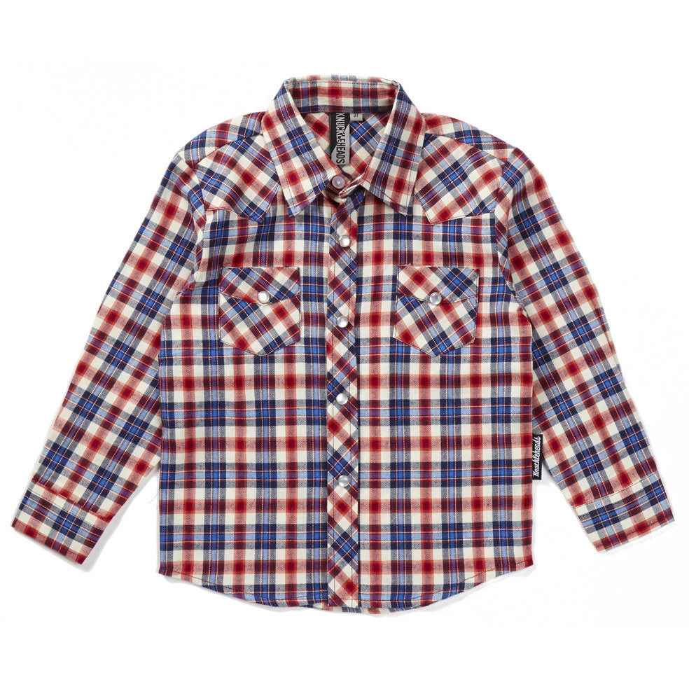 Knuckleheads Primo Long Sleeve Plaid Rockabilly Shirt for Boys 6 Months ...